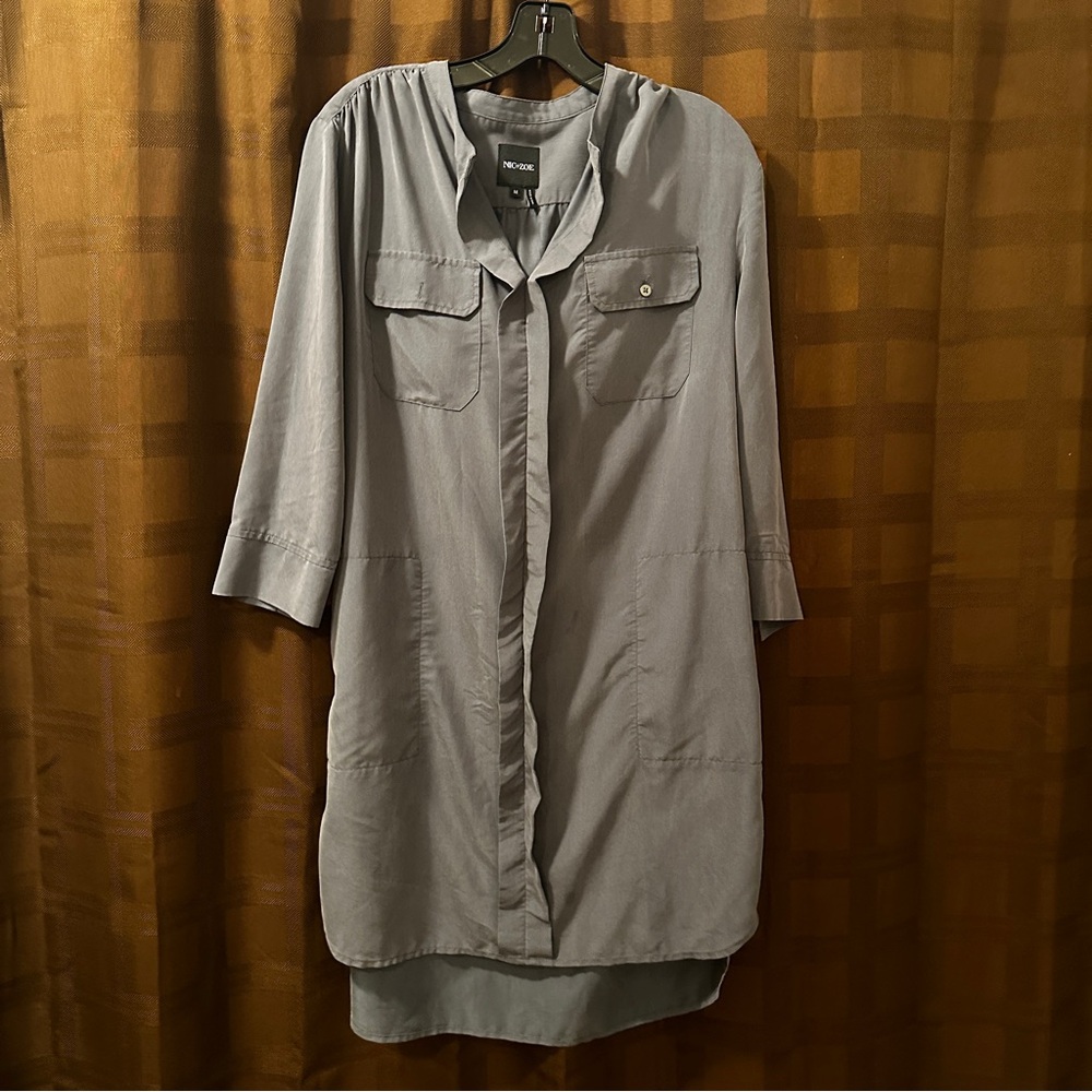 Nic+Zoe Grey Utility Dress size medium